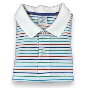 Brooks Brothers Polo Shirt Mens Size Extra Large XL Striped Slim Fit‎
